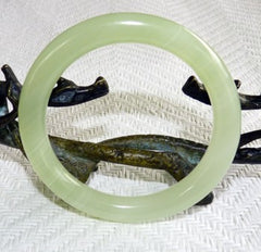 Classic Round Chinese Jade Bangle Bracelet 61mm (NJR-SP-61)