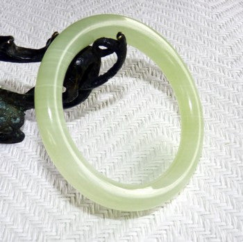 Classic Round Chinese Jade Bangle Bracelet 61mm (NJR-SP-61)