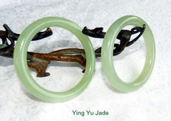 Classic Round Genuine Chinese Jade Bangle Bracelet 57mm (NJ888-57)