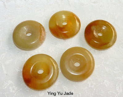Natural Honey Color Chinese Jade "Bi" Symbol of Heaven Pendant (P-603)