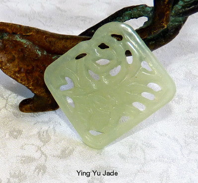 "Spread Your Wings" Phoenix in Flight Carved Chinese Jade Pendant (P-601)