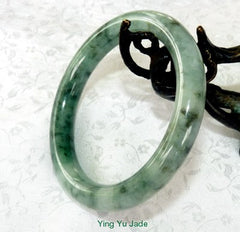 Estate Vintage Classic Round Burmese Jadeite Grade A  Bangle Bracelet 56mm (TI-1293)
