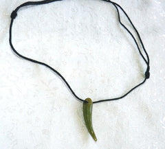 Auspicious Rare "Tiger Tooth" Burmese Jadeite Pendant (BJP-808)
