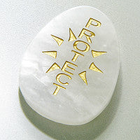 White Jade "Protection" Touch Stone