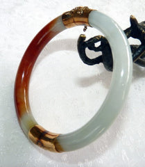 Gorgeous "Hong" Classic Round Burmese Jadeite Bangle Bracelet with Hinge 56 mm (YYBOX27)
